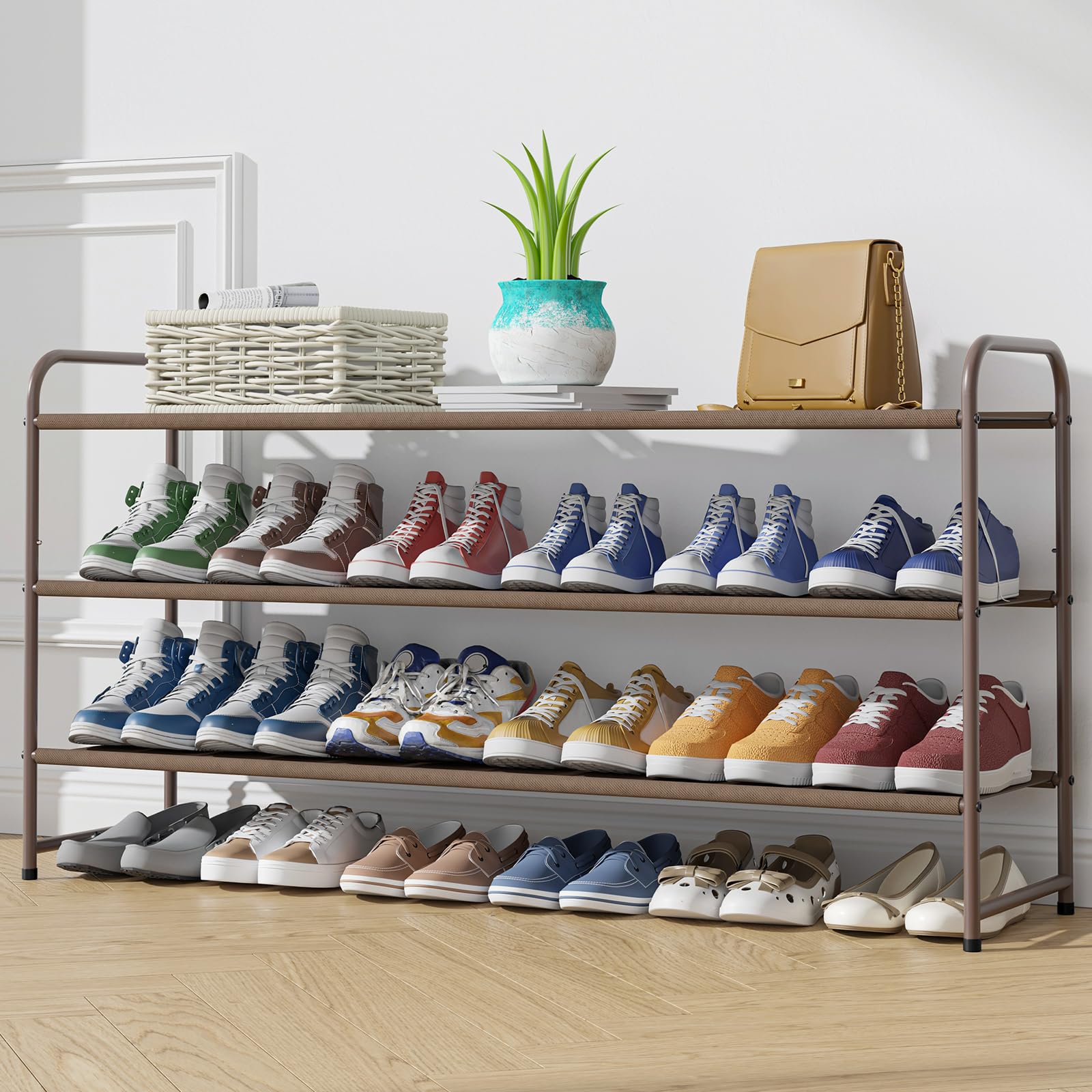 Stackable Shoe Rack for Closet & Entryway