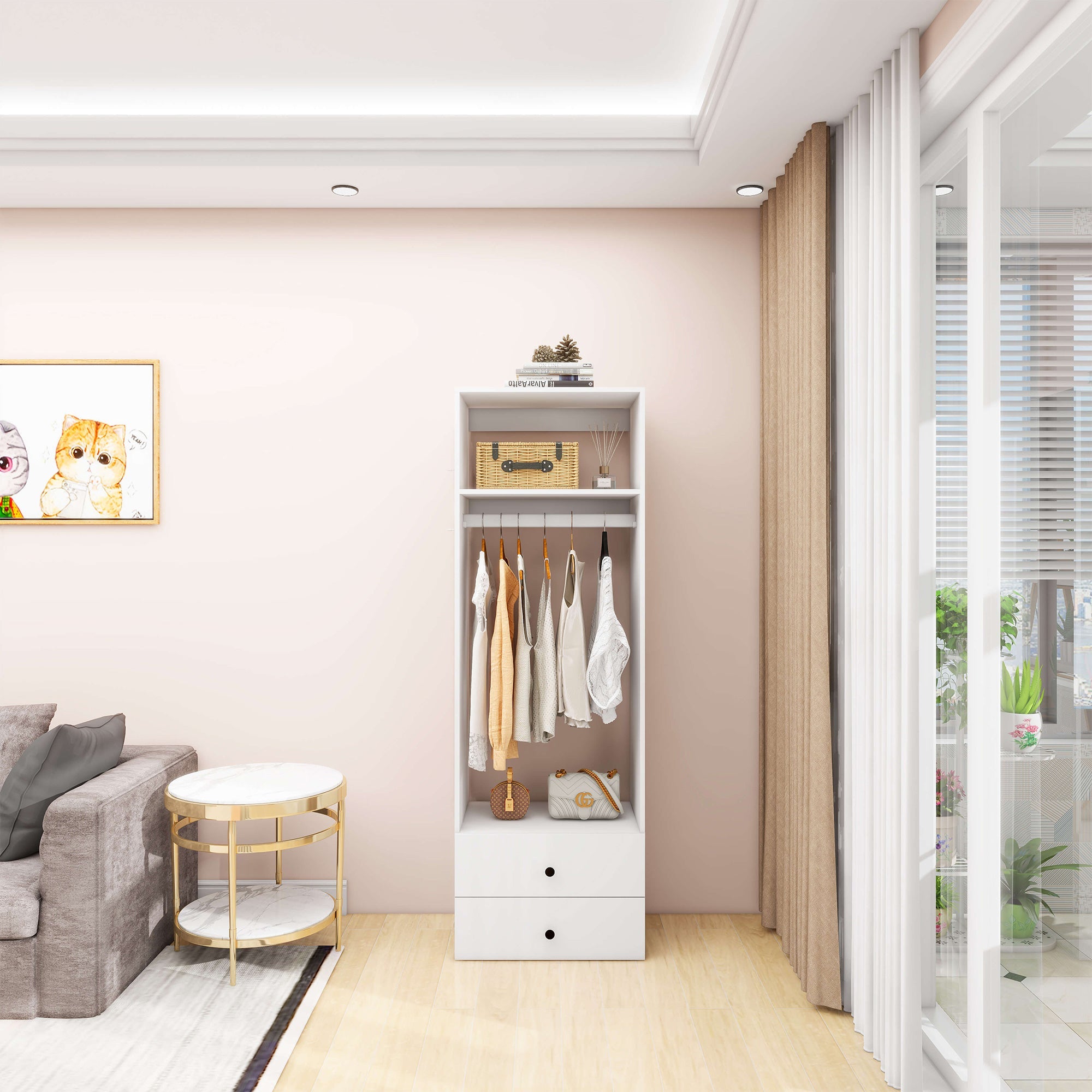 Modular Wooden Closet Organizer System