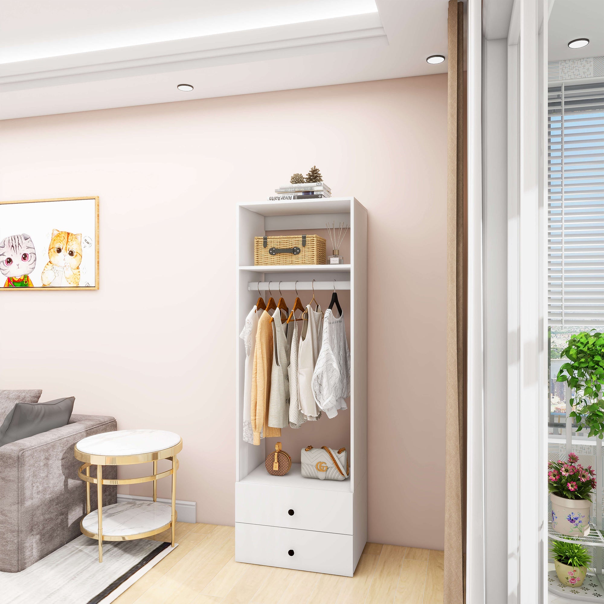 Modular Wooden Closet Organizer System