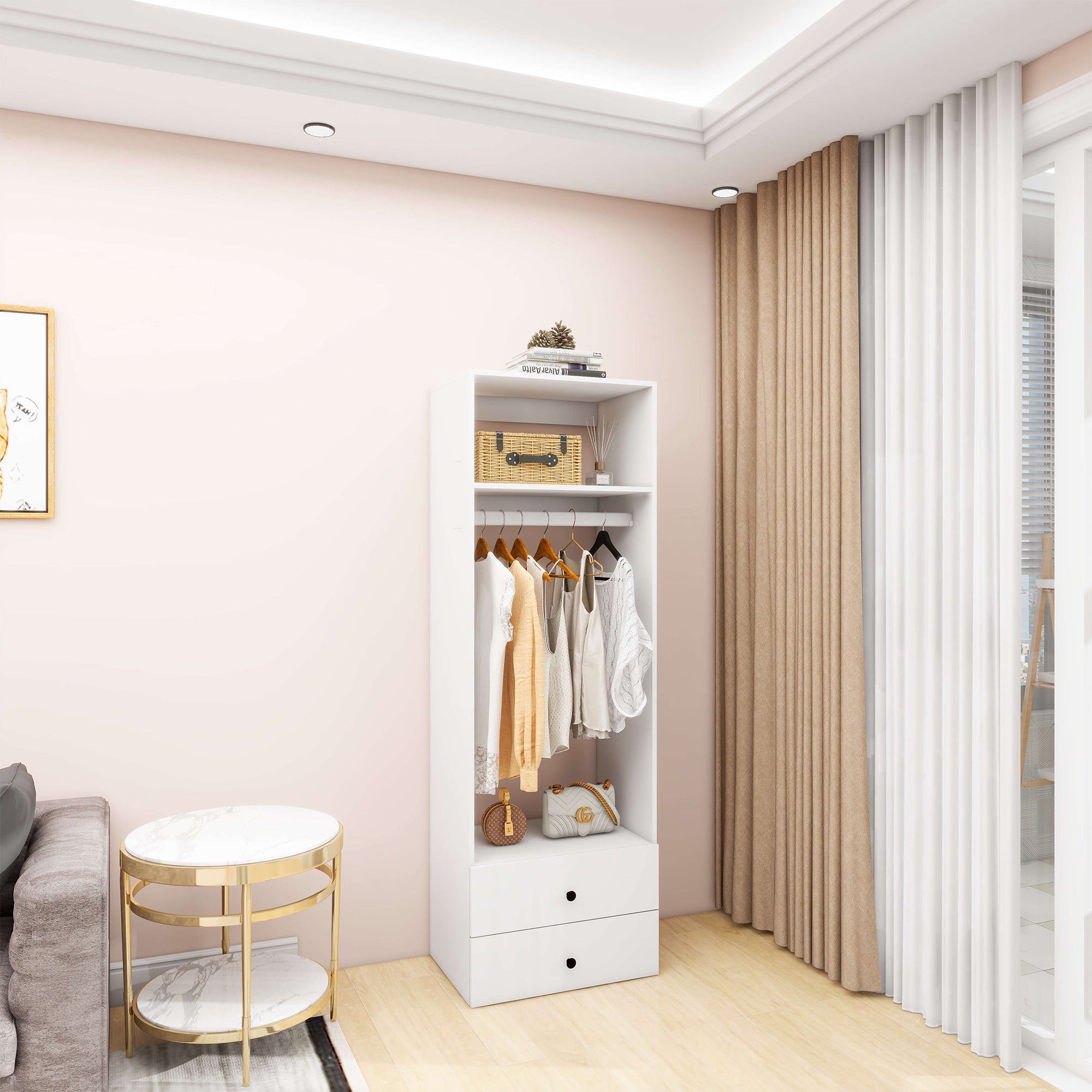 Modular Wooden Closet Organizer System