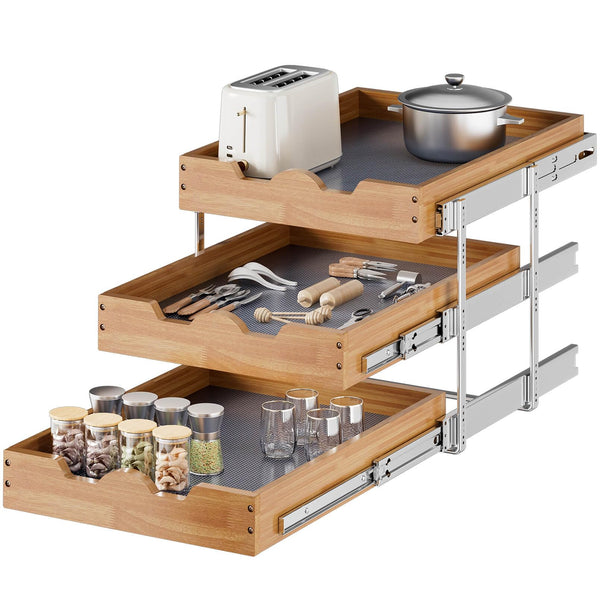 3-Tier Pull Out Cabinet Organizer