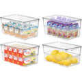 Clear Storage Bins with Lids (4 Pack)