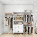 Wall-Mounted Closet Organizer System with Drawers