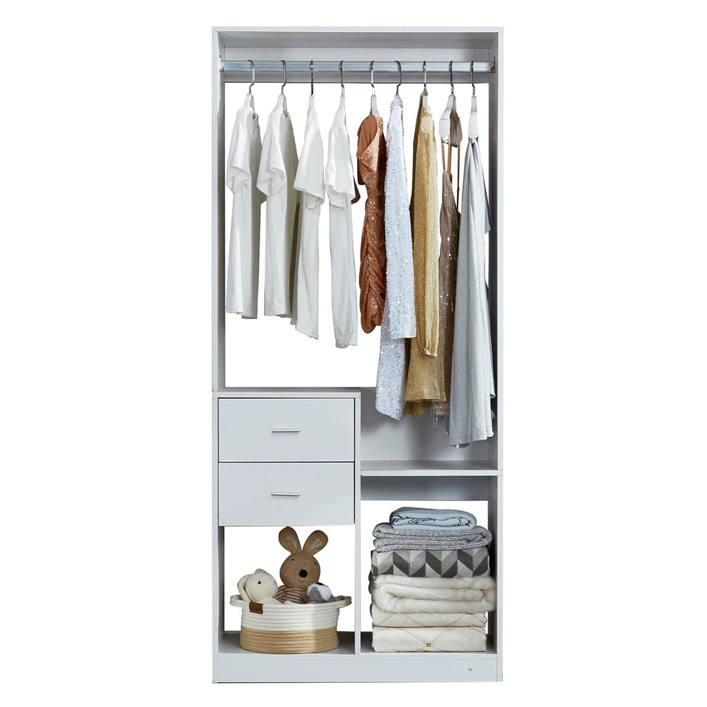Walk-In Closet Organizer System with Drawers