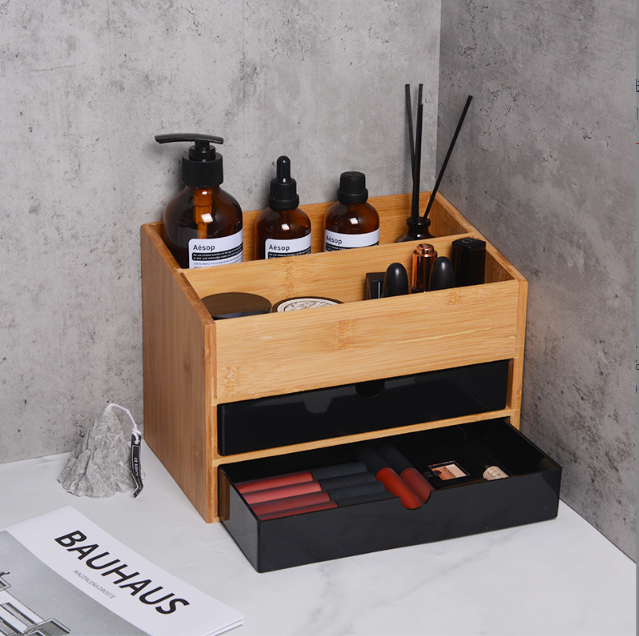 Bamboo Cosmetic Drawer Organizer