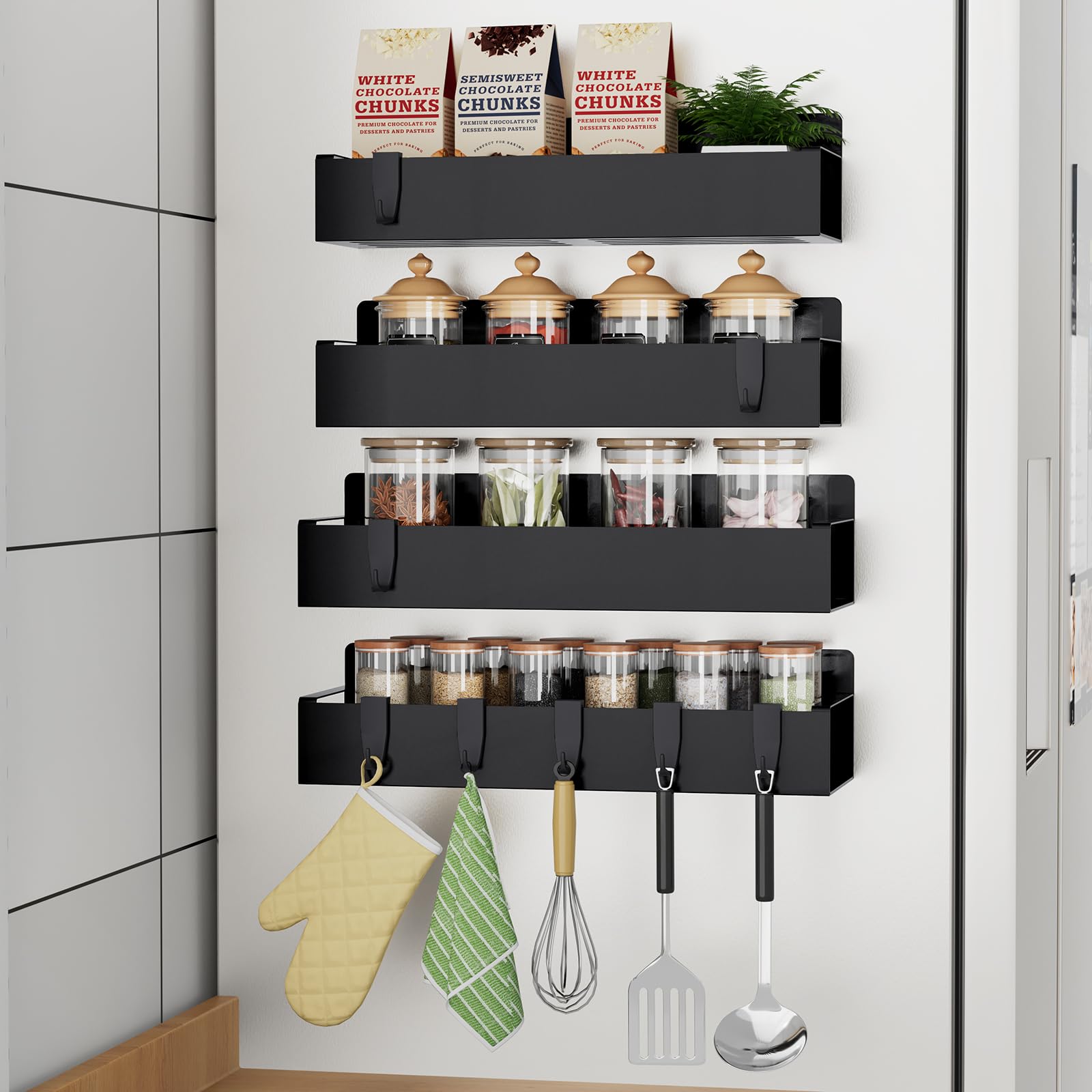 Magnetic Fridge Spice Rack (4 Pack)