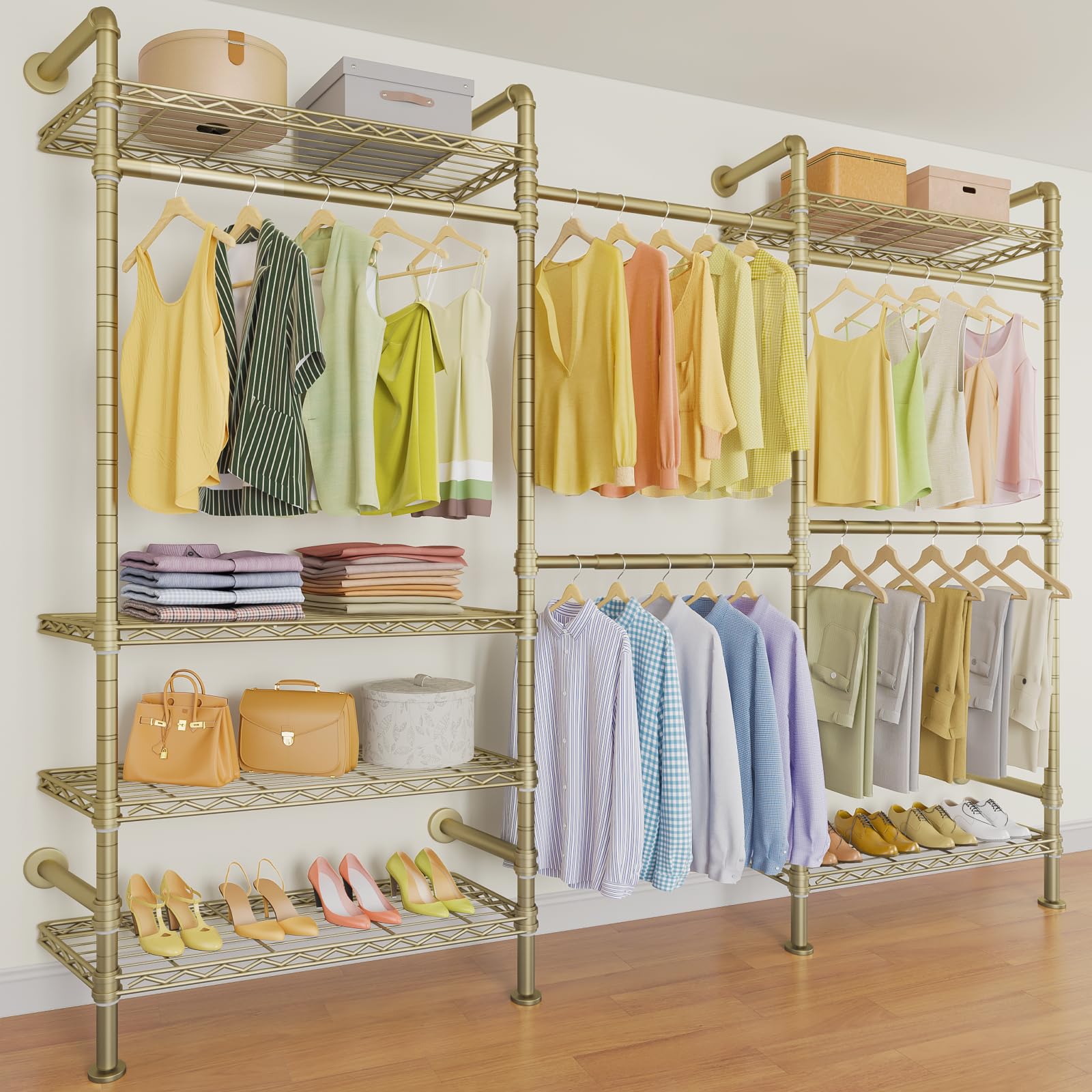 Heavy Duty Wall-Mounted Garment Rack