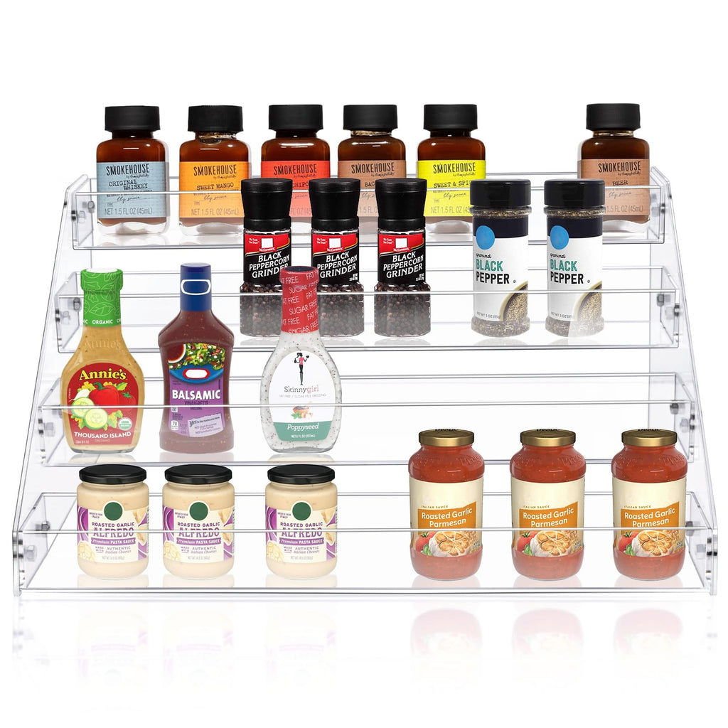 4-Tier Clear Acrylic Spice Rack