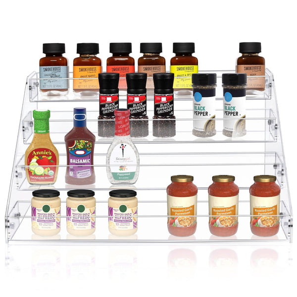 4-Tier Clear Acrylic Spice Rack