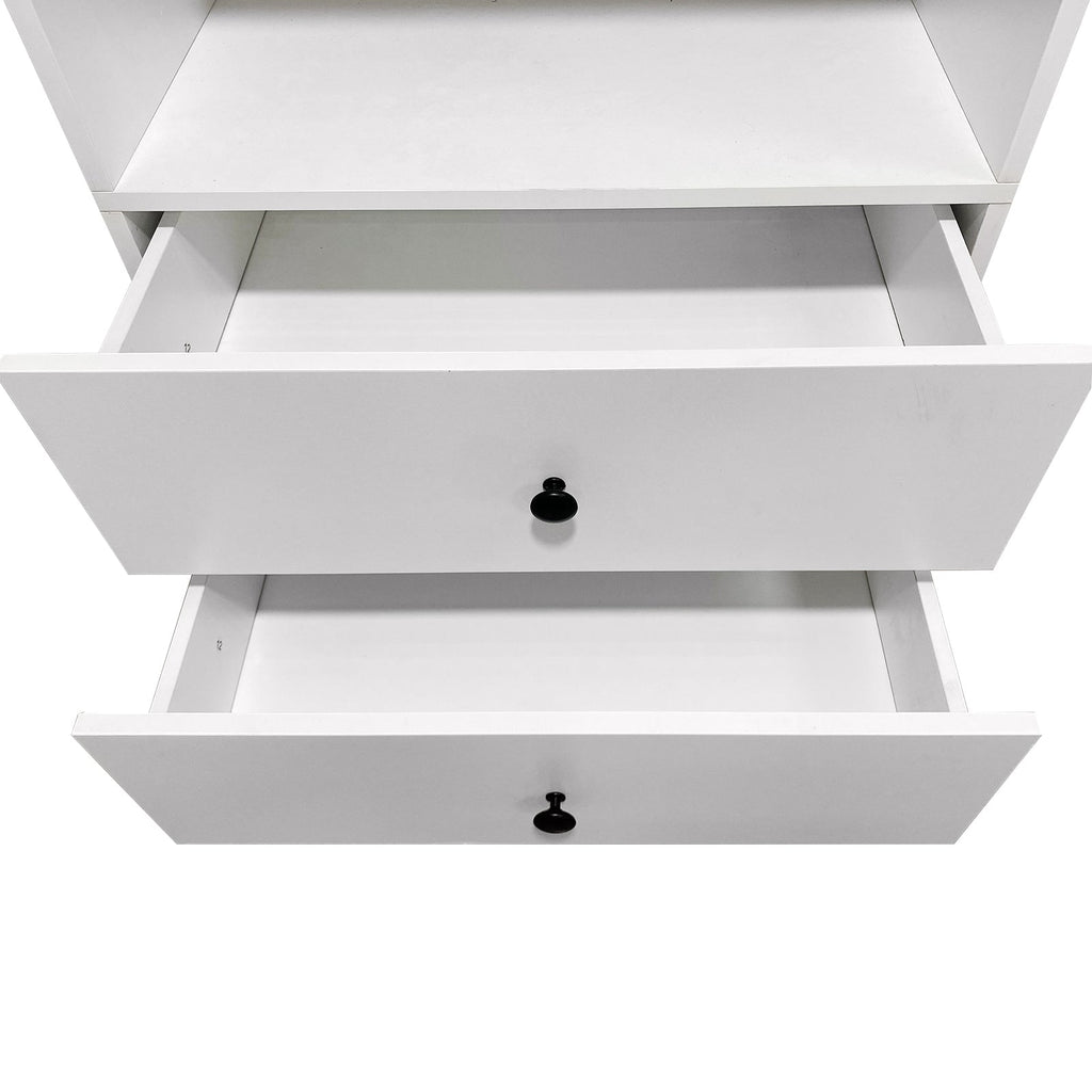 Wall-Mounted Closet System with Doors