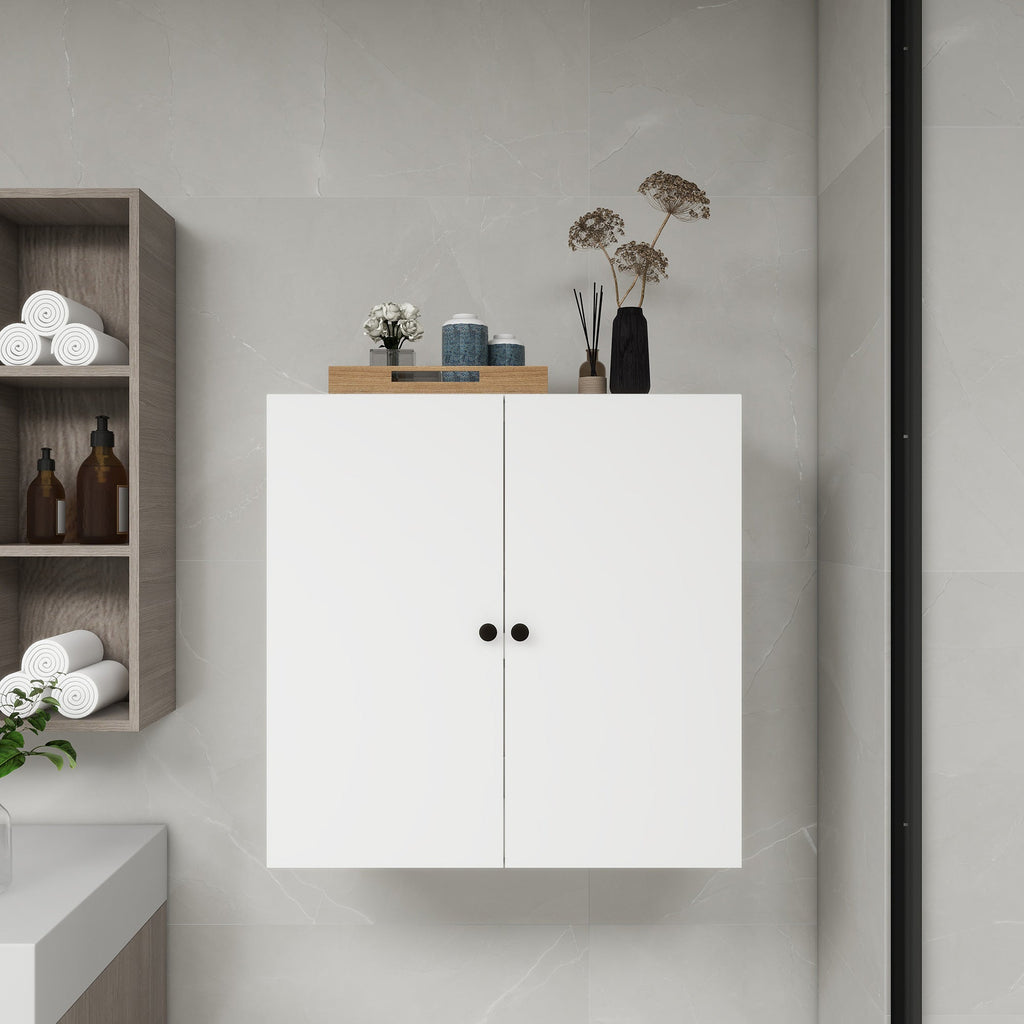 Wall-Mounted Closet System with Doors