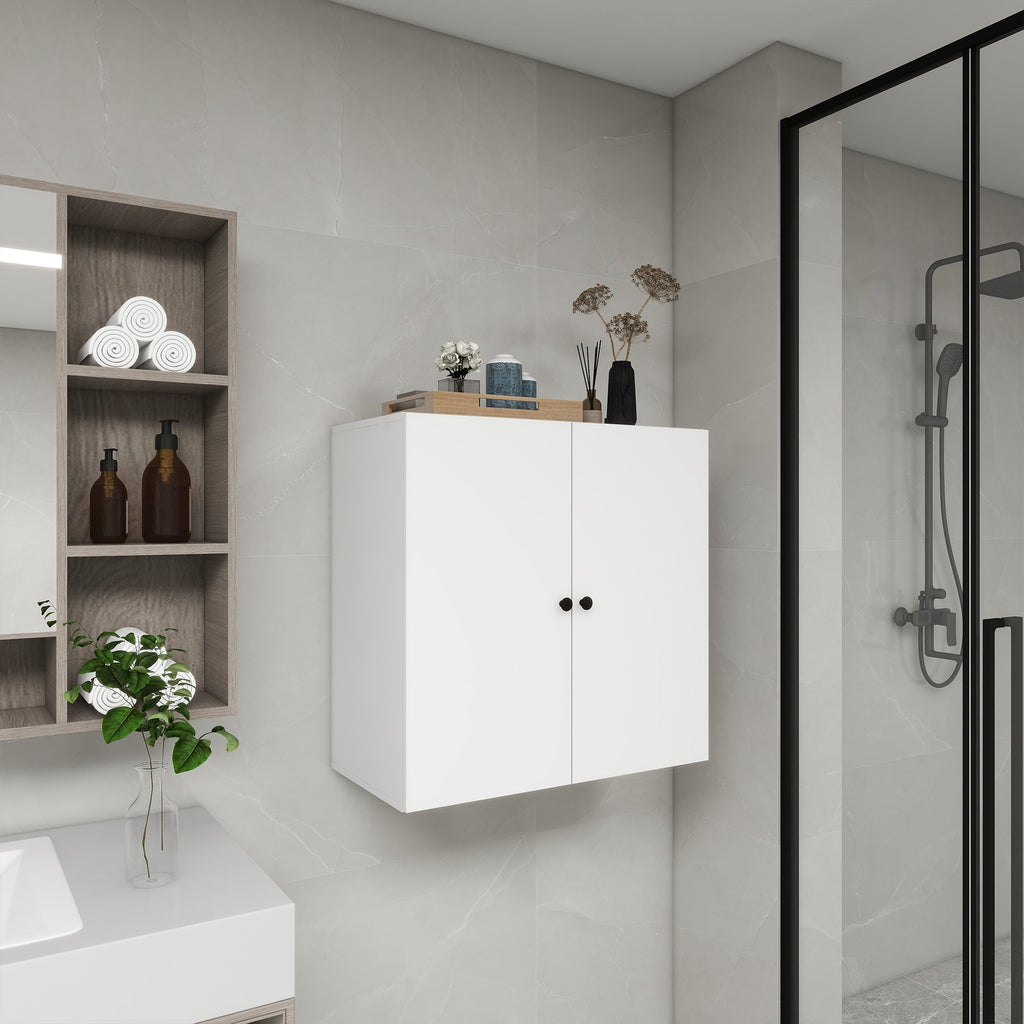 Wall-Mounted Closet System with Doors