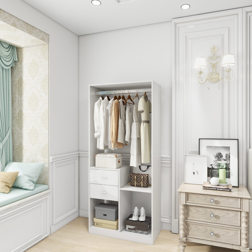Freestanding Closet System with Drawers